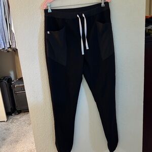Figs Black Straight Leg Pants